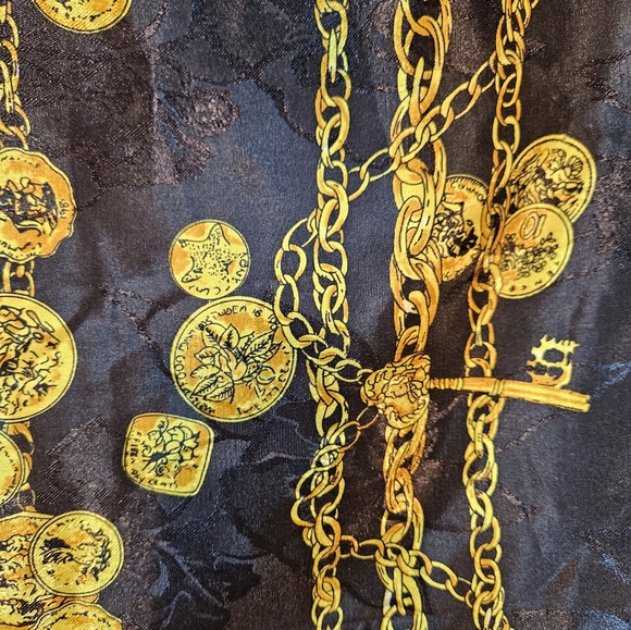 Water silk 34" Sq. Scarf polyester head, neck ware (nb) - Picture 6 of 7